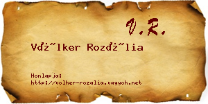 Völker Rozália névjegykártya