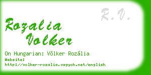 rozalia volker business card