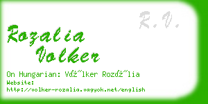 rozalia volker business card